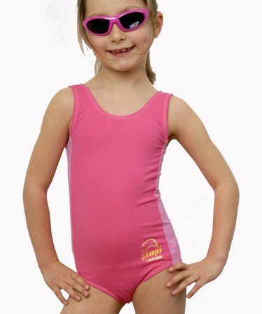 Pink swimsuit with SPF50+ sun protection