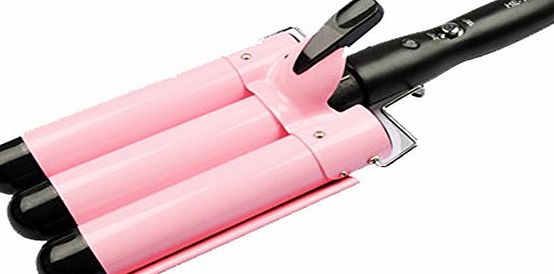Surker Hair Sticks Three Rods Curlers Hair Sticks Three Water Ripples Hair Curler Curling Wand Hot Sticker for DIY Curly Hair