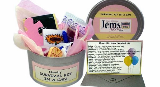 Survival Kit In A Can Mum Birthday Survival Kit In A Can. Novelty Fun Gift - Humorous Mother/Mom Present 
