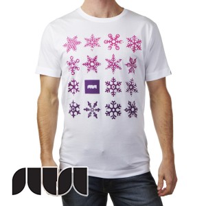 Sutsu T-Shirts - Sutsu Snowflakes T-Shirt - White