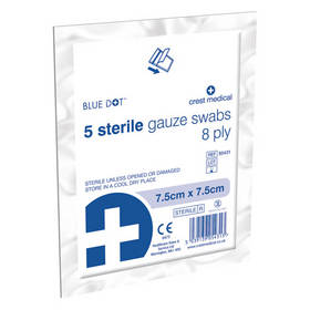 SUZH02 Sterile Gauze Swabs 8ply (10 Pack Of 5)