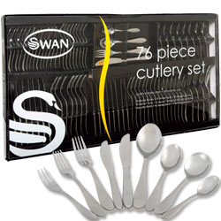 Swan 76 Piece Stainless Steel Cutlery Set