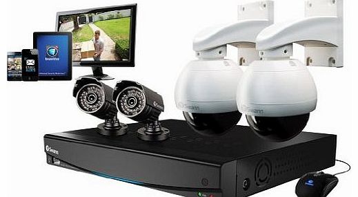 Advanced 1TB 9 Channel CCTV Kit + 2 Pan Tilt Cameras and 2 Bullet Cameras