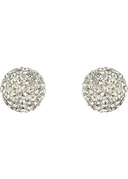 Pop Silver Shade Crystal Stud Earrings