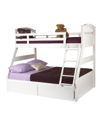 Sweet Dreams Apollo White Shaker Style Three Sleeper Bunk Bed