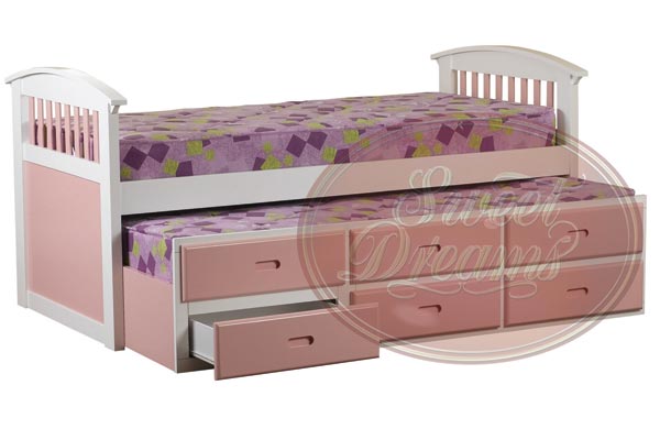 Sweet Dreams Beds Kipling Captains Pink Bedframe Single 90cm