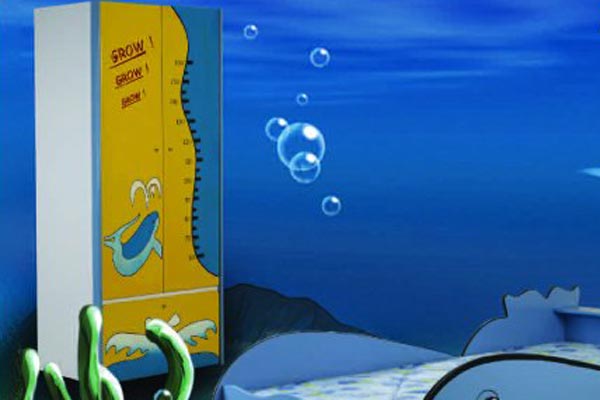 Sweet Dreams Beds Moby Blue Wardrobe