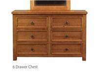 Curlew 6 Drawer Chest Oak Assembled
