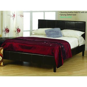 Grant 3FT Single Leather Bedstead