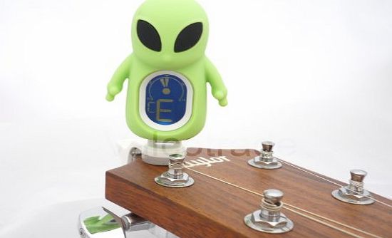 Swift Alien Clip On Guitar Tuner. Clip-On Extraterrestrial Character Tuning. Great Kids Gift. Tune Childrens Child Ukulele, Violin, Bass