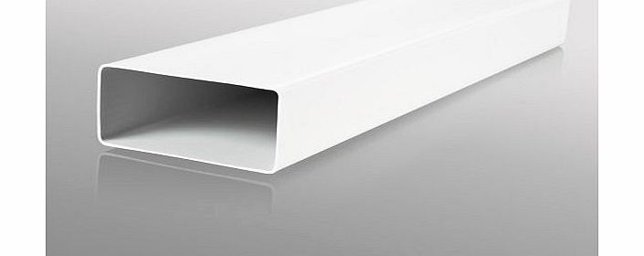 Cooker Hood Extractor Ducting amp; Heat Recovery Ventilation - Flat amp; Rectangular,All Sizes (55x110mm 1m long)