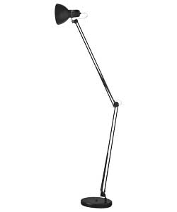 Swing Arm Task Floor Lamp - Black