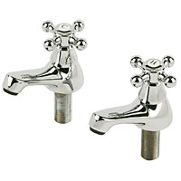 Traditional Chrome Basin Taps Pair