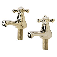 SWIRL Traditional Gold Effect PVD Basin Pair andfrac12;andquot;