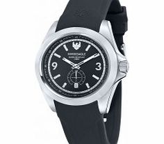 Swiss Eagle Mens Dufaux Black Silicone Strap Watch