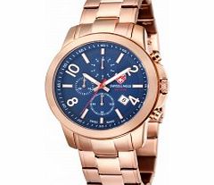Swiss Eagle Mens Weisshorn Rose Gold Chronograph
