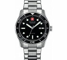 Swiss Military Mens Aqualiner Black and Silver