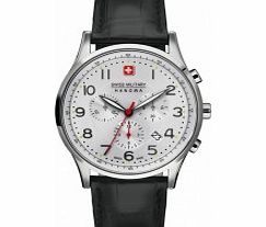 Swiss Military Mens Patriot Leather Strap Watch
