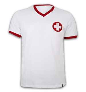 Switzerland  Switzerland Away 1970s Short Sleeve Retro Shirt