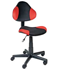 Swivel Office Chair - Red and Black