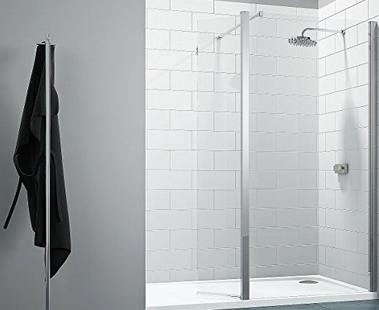 SWS Walk-In Flipper Panel Shower: 1600x760mm Tray   1000 300mm Panel