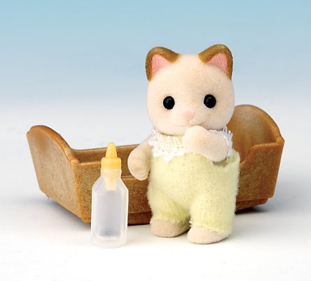 Sylvanian Families Cream Cat Baby