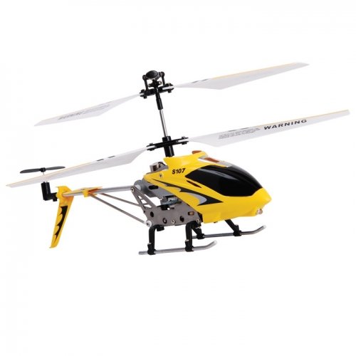 S107 Gyroscope Stabilizing System Aluminium I/R Controlled USB Helicopter- Colours May Vary