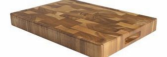 T&G Tuscany Large Rectangular Chopping Board with Finger Grooves in End Grain Acacia Wood