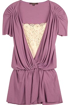 T-Bags Faux wrap top with camisole