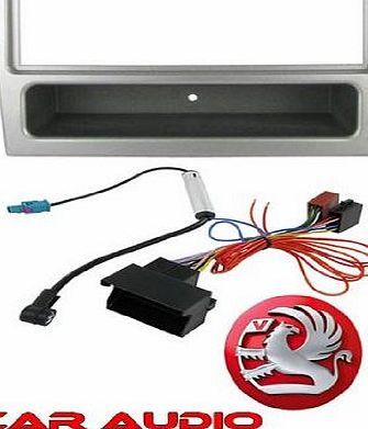 T1 Audio T1-CTK1901S - Vauxhall Corsa D 2005 Onwards Complete Car Stereo Fitting Kit. Silver Single Din Facia, Release Keys, ISO Loom amp; Aerial Adaptor.