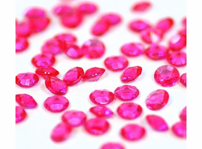 Table Crystals 4000 Hot Pink Diamond Scatter Crystals Wedding Table Decoration by Wonderland Home