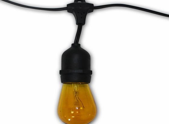 Table in a Bag  LS482416A Vintage String Lights with 24 Light Sockets and Amber Bulbs on 16-Guage Cord, 48-Feet