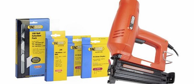 Tacwise Duo 50 Electric Nail Gun/Staple Gun with 180 Nails and 91 Staples (Bundle Pack)