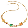 Classic Collection - 18K Gold and Ruby Necklace