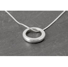 Tales from the Earth Mens Silver Big O Pendant