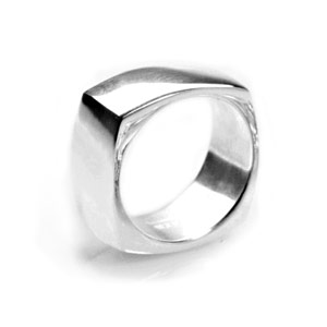 Tales from the Earth Silver Chunky Square Ring