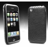 FoneM8 - Black Rubber Case and Screen Protector For New Iphone 3G