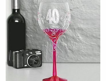 Tallulah 40th Birthday Wine Glass