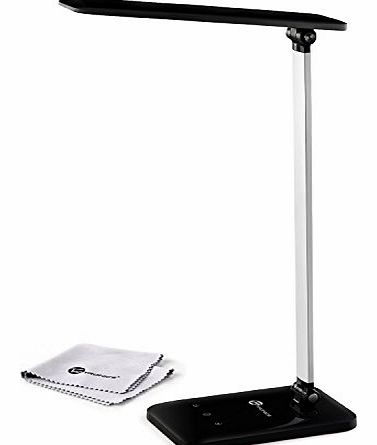 TaoTronics Touch Control 3-Level Dimmable LED Desk Lamp (6W, Adjustable Arm) - Black