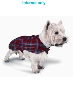 Dog Coat Fleece Lined - Red 10in