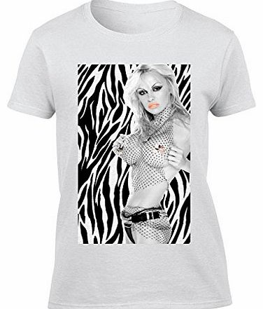 Pamela Anderson Zebra - Large Womens T-Shirt
