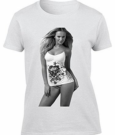 Sexy Girl Teaser Greyscale - Small Womens T-Shirt