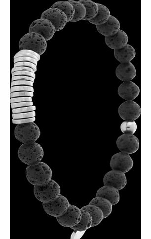Tateossian Mens Lava Bead Bracelet BL3815