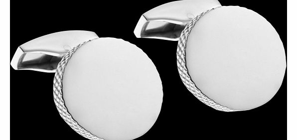 Tateossian Round Silver Cufflinks CL2605