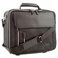 Leather and Microfiber Wheeled Laptop Case