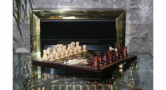 Taya B Brand New Hand crafted Wooden Royal Chess Set 30 cm x 30 cm