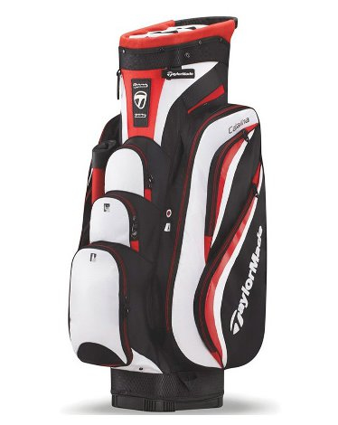 TaylorMade Golf Catalina Cart Bag Black/White/Red