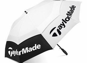 TaylorMade TP 64 Inch Double Canopy Golf Umbrella 2014 White/Black White/Black