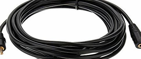 TB1Products 5 m LONG 3.5mm Jack Plug to Socket AUX Headphone Extension Cable Lead GOLD