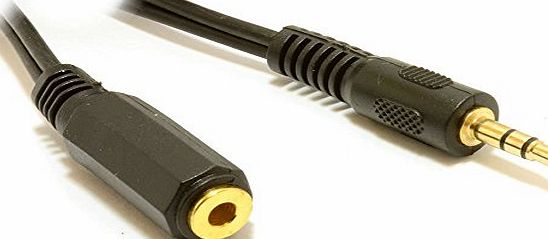 TB1Products Headphone Extension Cable 3.5mm Stereo Jack Plug Socket Aux Audio Lead Gold 5M